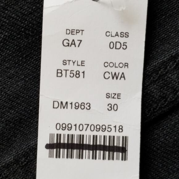 J. Crew Mid Rise 90's Classic Straight Fit Jeans Size 30 Charcoal NWT $148 BT581 - Picture 8 of 8